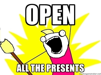 open all the presents